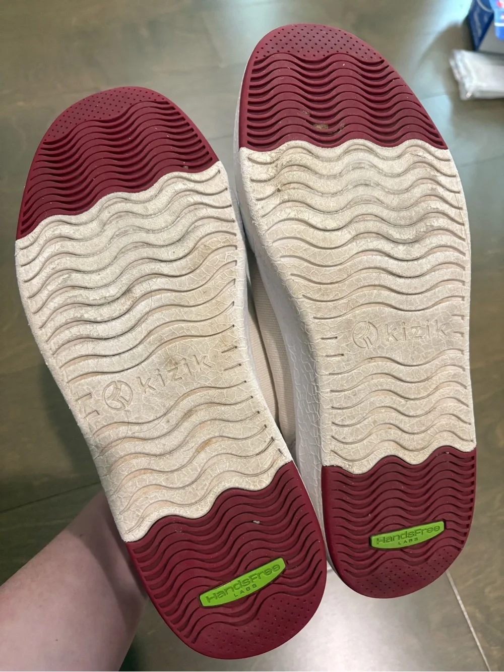 Kizik Prague Hands Free Sneakers Creme Brulee Crimson Women’s 9.5